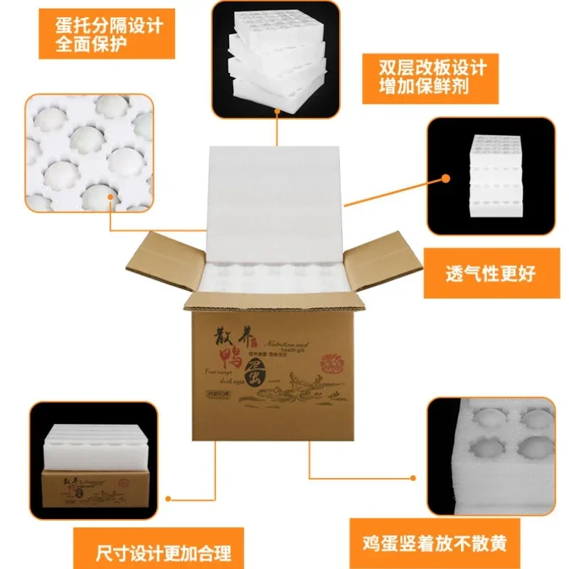 Duck Egg Tray Packing Box Earthquake Resistance Anti Fall Measures Gift Boxes Pearl Cotton Ventilation Express Pack Foam Carton