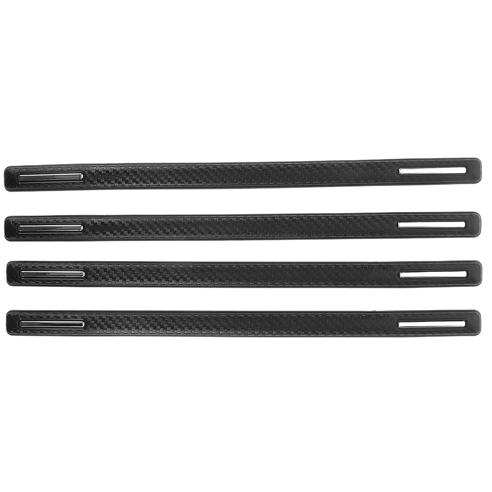 4 Pcs Thickened Car Door Anti Collision Strip Bumper Guard Protector Carbon Fiber Texture Universal Scratch Proof