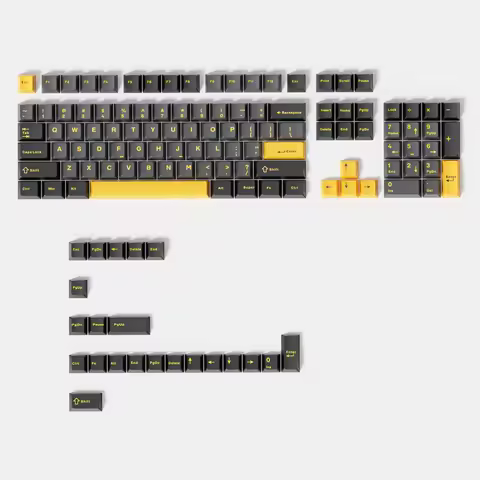 Classic Color-blocked PBT Keycaps Cherry Profile Keycaps for Mechanical Keyboard Key Caps Custom Gaming Keyboard 60 70 80 90 100