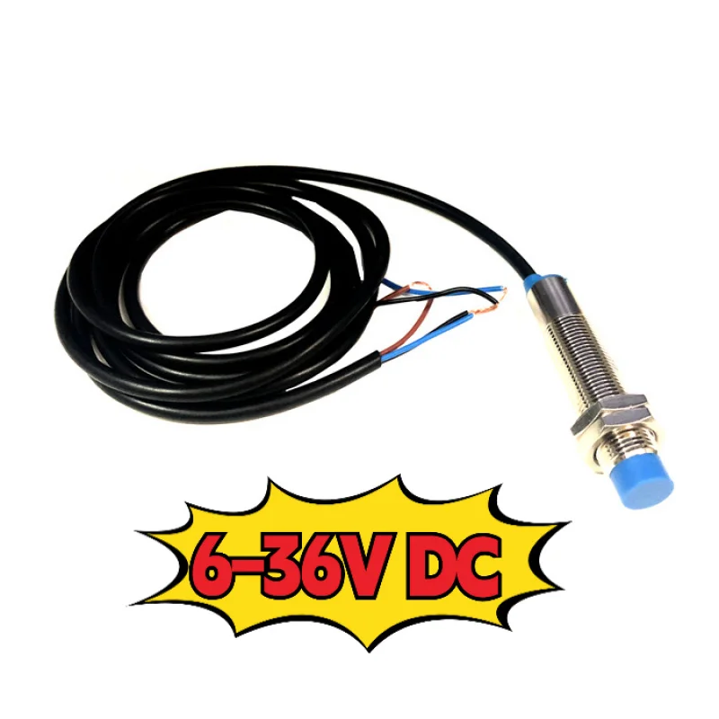 LJ12A34Z/BX مستشعر القرب الاستقرائي NPN ثلاثة أسلاك لا مفتاح كشف المعادن الحساسية العالية التعريفي المعدني