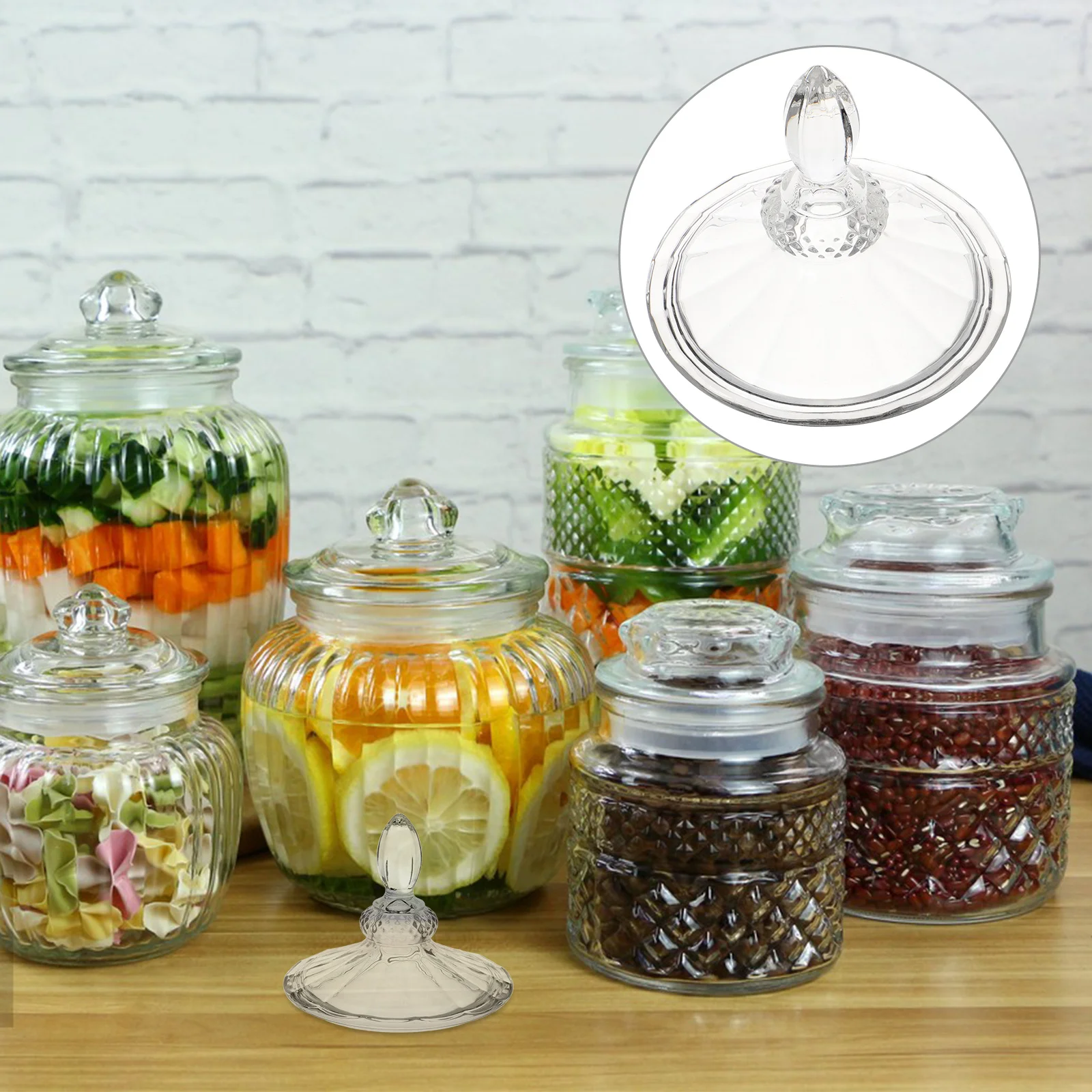 

Glass Pitcher Lid Replacement Water Jug Cover Spill-Proof Lid for Household Drink Dispenser Household Pitcher Cover