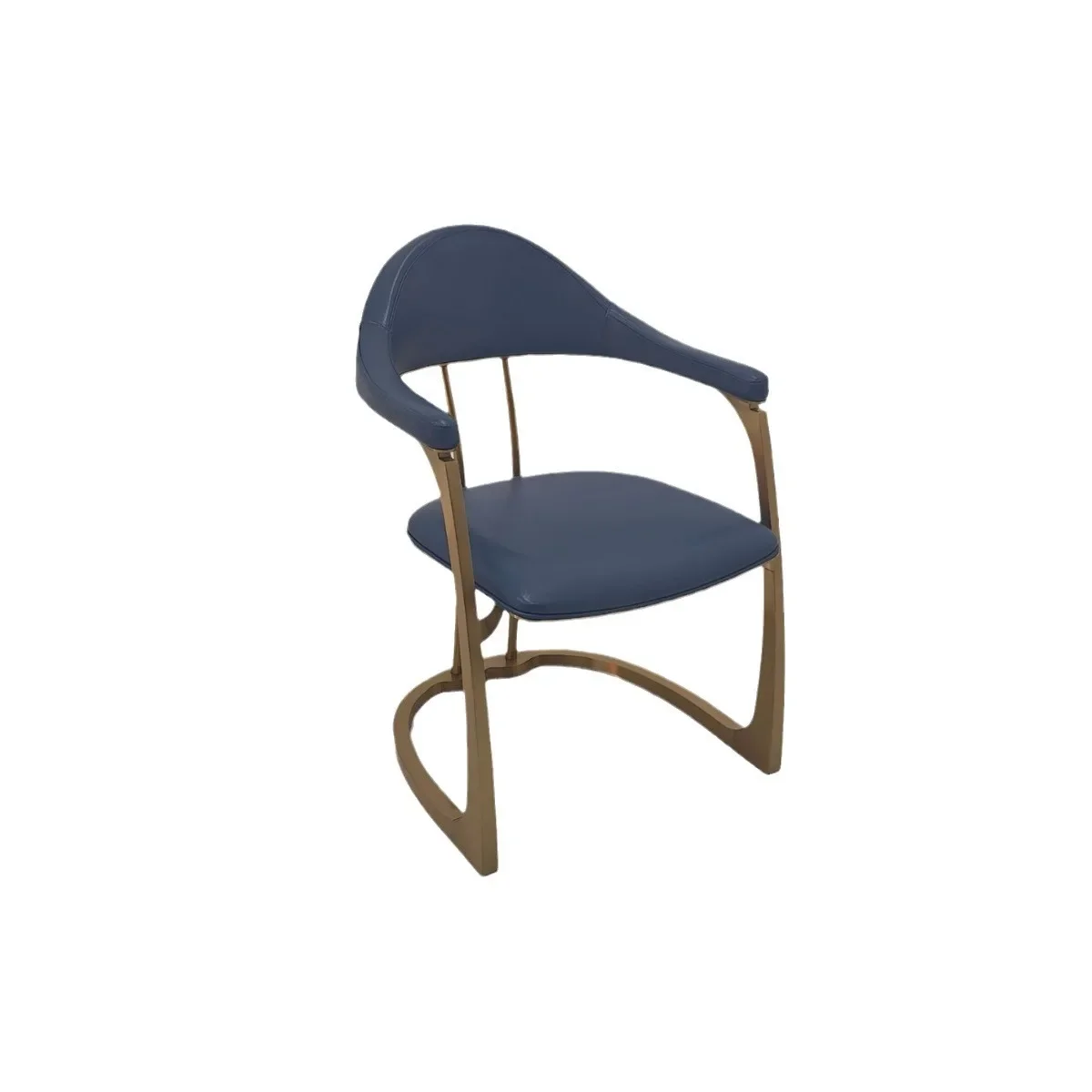 

Italian minimalist leather dining chair, home minimalist cafe hotel leisure, light luxury, home owner