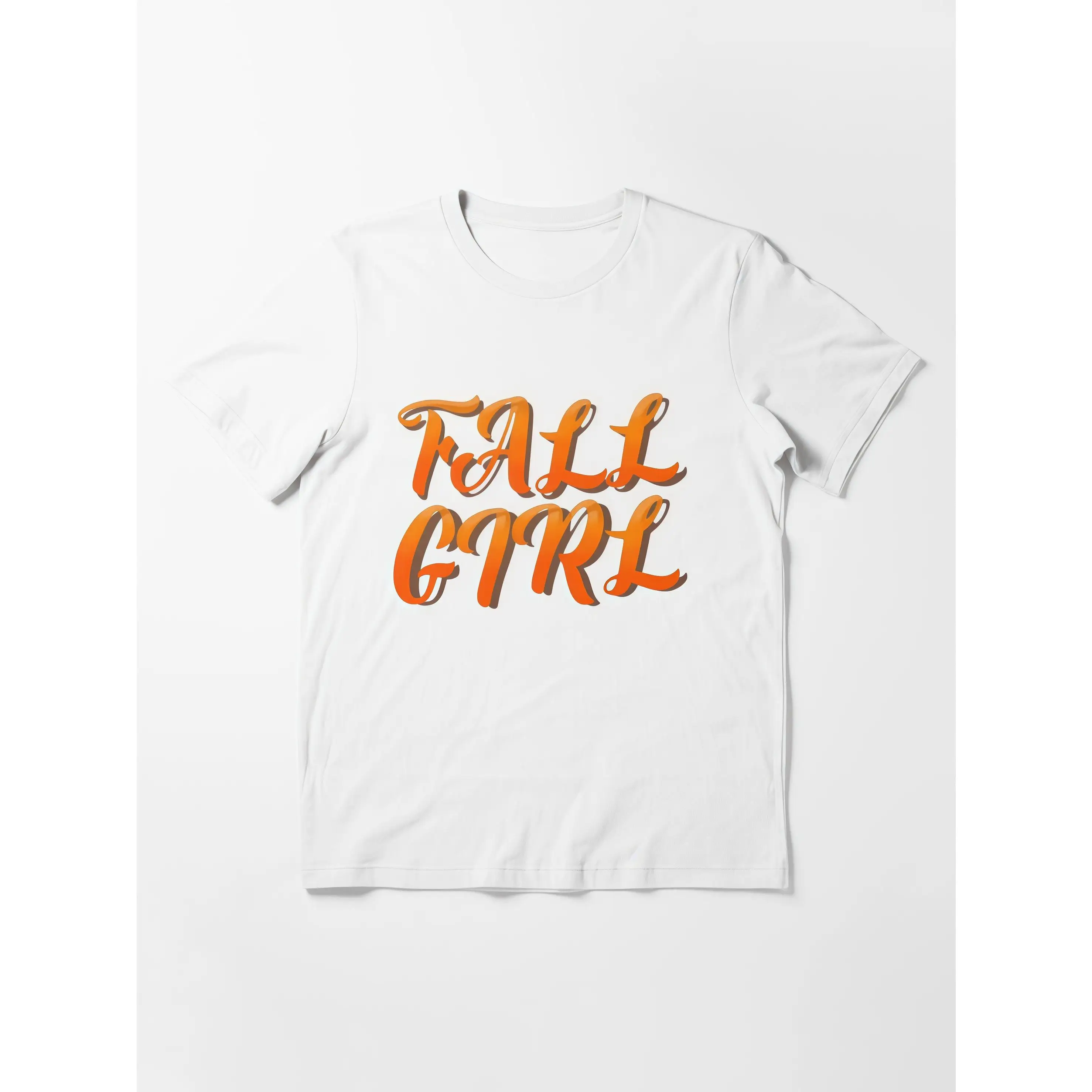 

Fall Girl T-Shirt, Autumn Graphic Tee for Women, Cute Fall GRL Letter Printed Top, Funny Thanksgiving Halloween Casual Wear