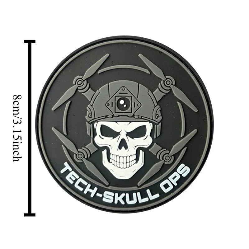 Eye In The Sky FPV Drone Morale Backpack Patch 3D PVC Rubber Olive Green Round Quadcopter Pilot DIY Badge Applique