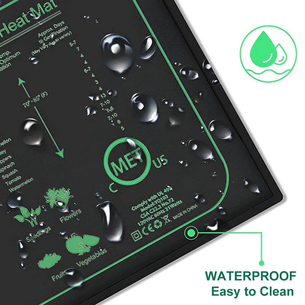 Seedling Heat Mat Indoor Plants Germination Waterproof Heating Pad Propagation Clone Starter Mat for Indoor Germination Grow