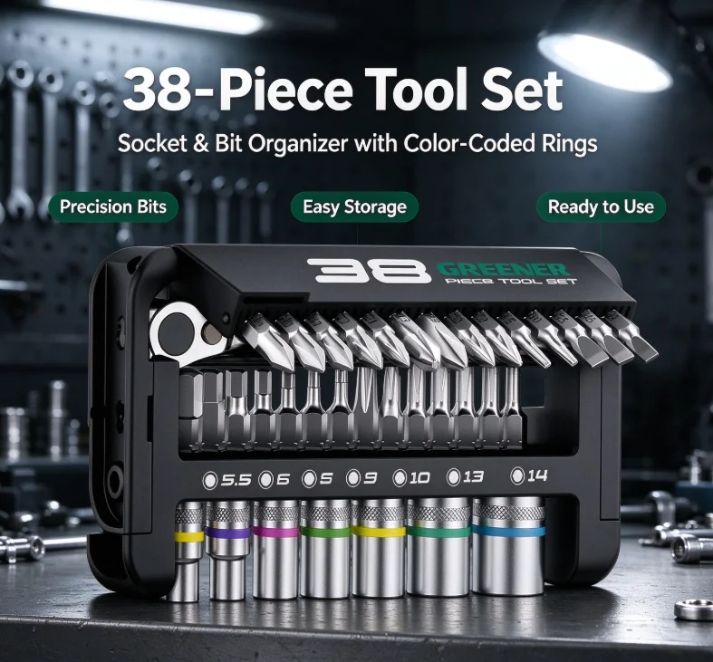 38 Piece for Xiaofei Ratchet Socket Wrench Set Hex Torx Screwdriver Bits Portable Bicycle Repair Portable Tools Set