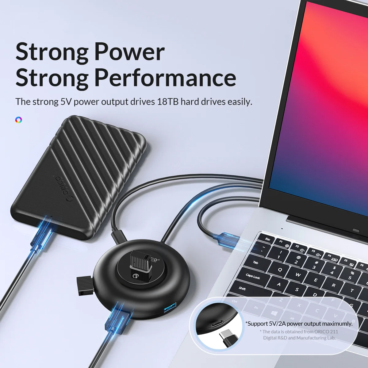 ORICO Portable Circular USB Hu - огляд і ціна Earphone Splitter Jack