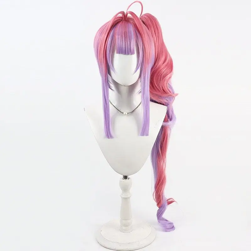Virtual YouTube Vtuber Kirarirori ViVi Cosplay Wig Pink-purple Synthetic Hair Heat Resistant Fiber + Wig Cap Halloween Carnival