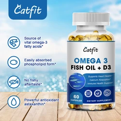 Catfit Omega-3 Fish Oil Rich In DHA EPA Improve Bad Mood Relieve Stress Strengthen Brain Improve Memory&ntelligence  Eyes Health