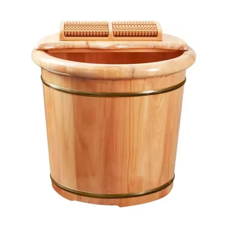 Handmade Thick Cedar Wood Health Preservation Foot Tub Spa Foot Environmental Protection Bath Bucket