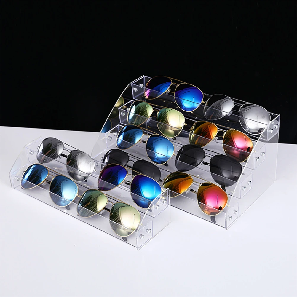 

4 Tier Sunglasses Holder Organizer Stand Glasses Display Rack Premium Material Eyewear Storage Countertop Home Shop Use