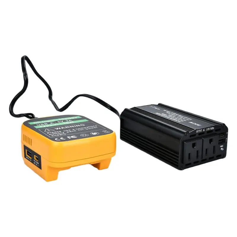 

N82R 300W 20V To 110V For Battery Inverter Power Converter With 2 AC Outlets And 2 USB Ports DC Adapter For Car