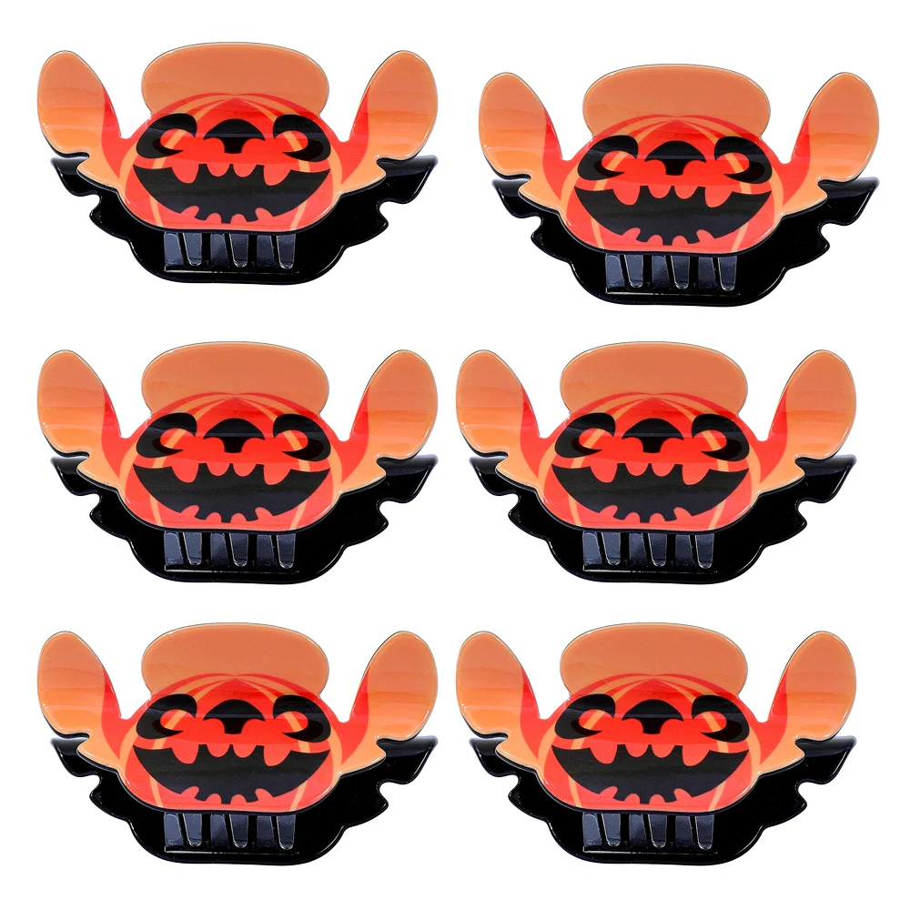 

6PCS Disney Stitch Halloween Ghost Pumpkin Hair Claw sets
