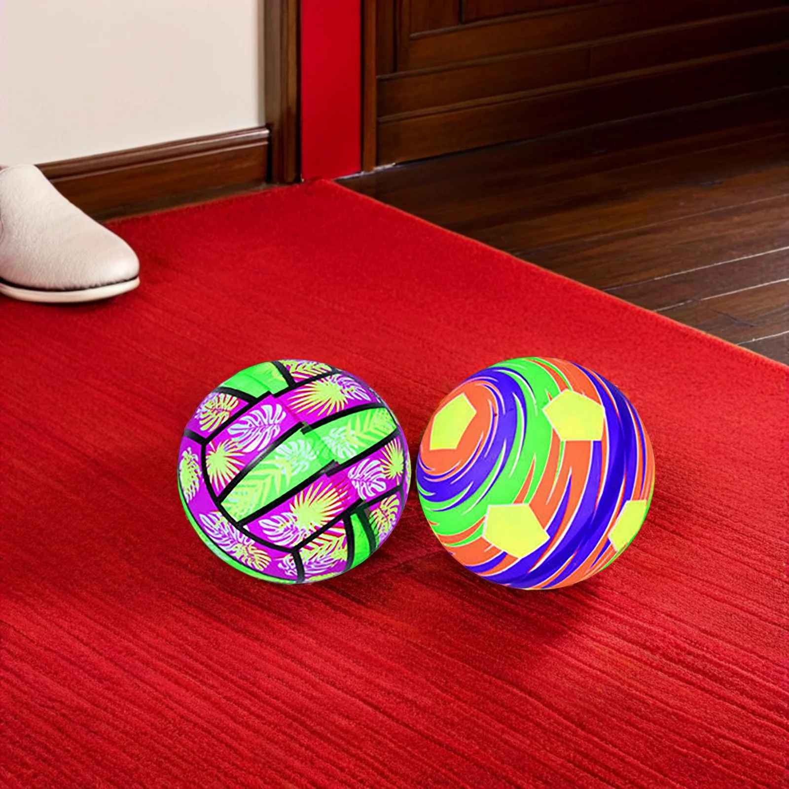 2 قطعة كرة القدم البلاستيكية المتوهجة كرة القدم التدريب ممارسة الرياضة في الهواء الطلق الترفيه كرة القدم الصغيرة للأولاد