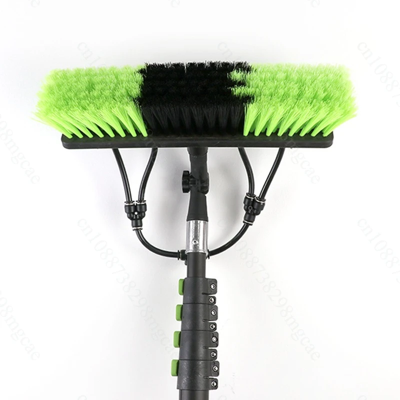 Water Fed Telescopic Pole Cleaning Brush, 3.6M Extendable Handle for Window Wall Solar Panel