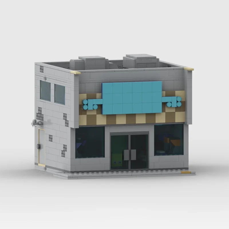 Moc Building Bricks Springfield Architecture Street View Collection Technology Block Popular Movie Model DIY  Assembly Toys Gift