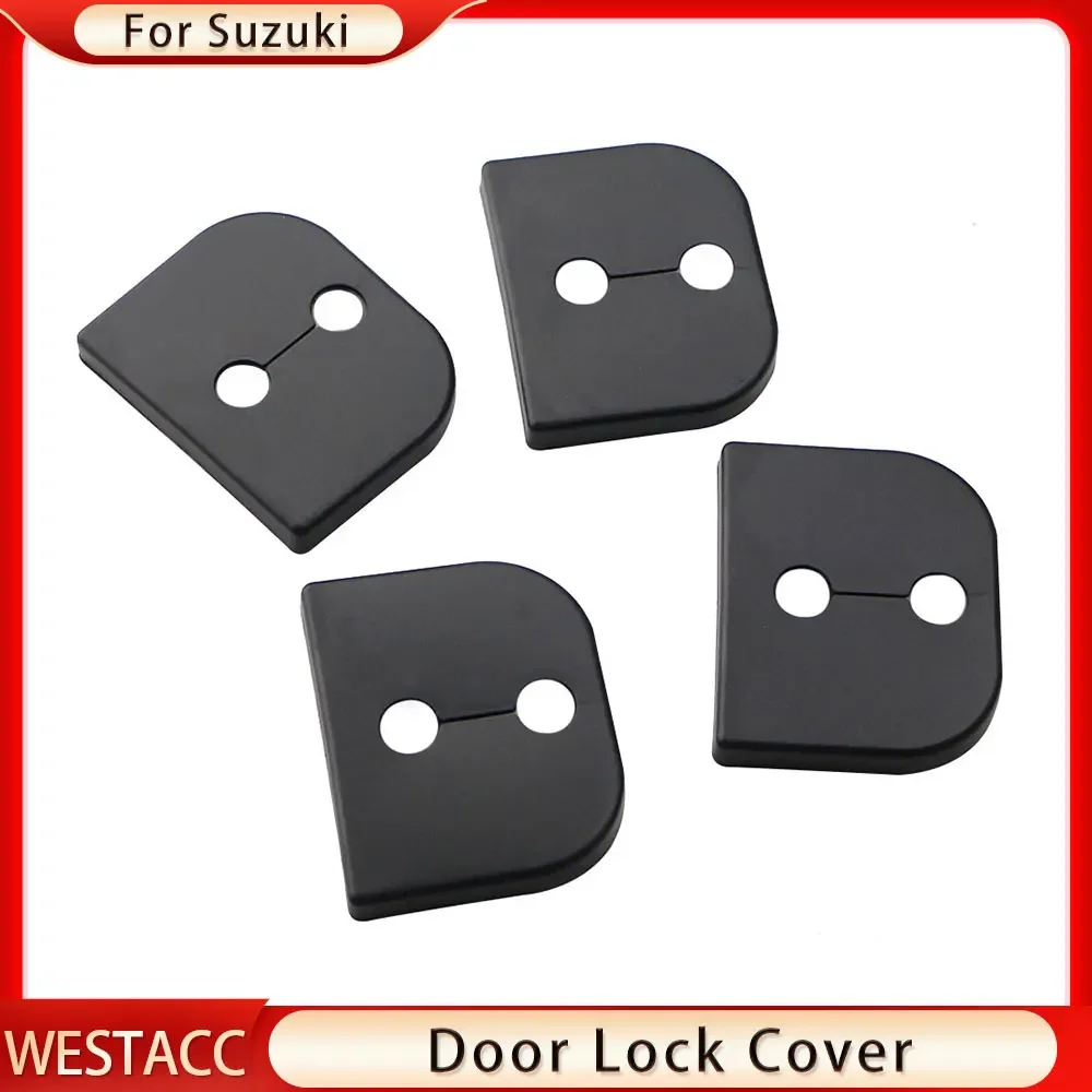 4Pcs ABS Car Anti-Rust Door Lock Cover Protection Cap Sticker for Suzuki Swift S-Cross Alto Splash SX4 Jimny Sierra Accessories