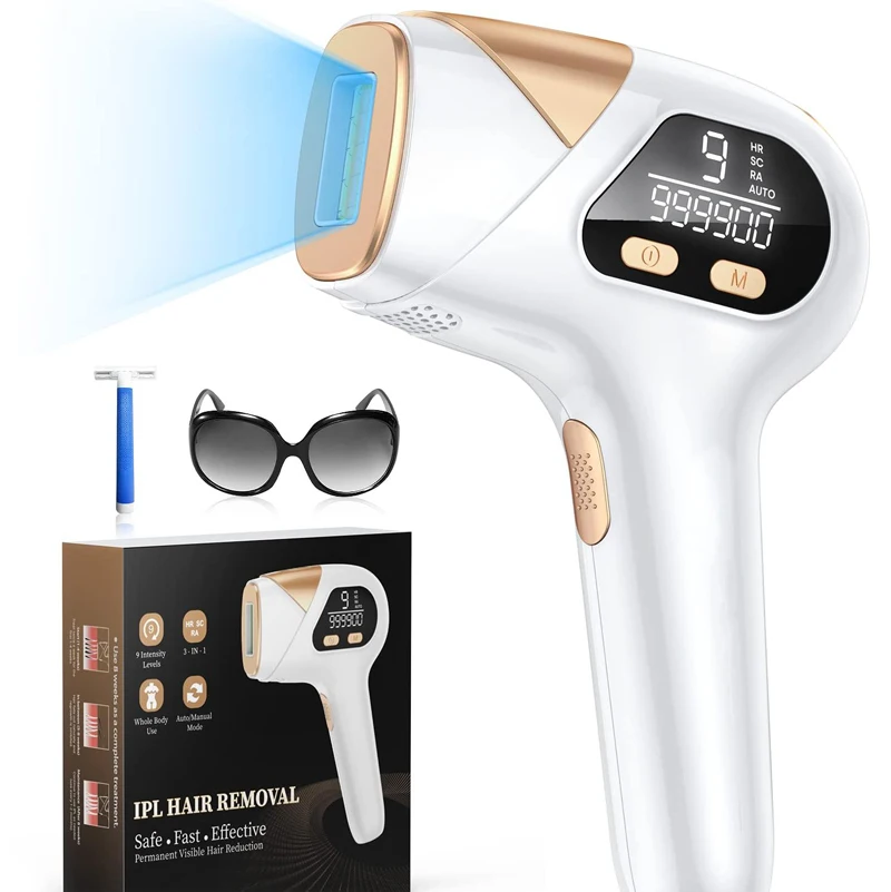 

Portable Home Use la ser ha ir re moval ma chine Permanent IGBT Painless IPL Hair Removal Ice Cooling Device for Man and Woman