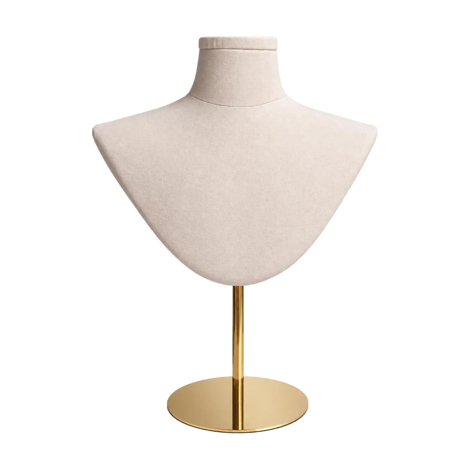 Display Bust Mannequin Torso for Jewelry Necklace Scarf Stand Adjustable PU Chest Form for Store Counter Display