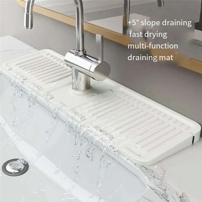 

B52C Коврик для смесителя для кухонной раковины, коврик для слива в кухонной раковине, быстросохнущий поддон для раковины, защитный коврик для смесителя для раковины