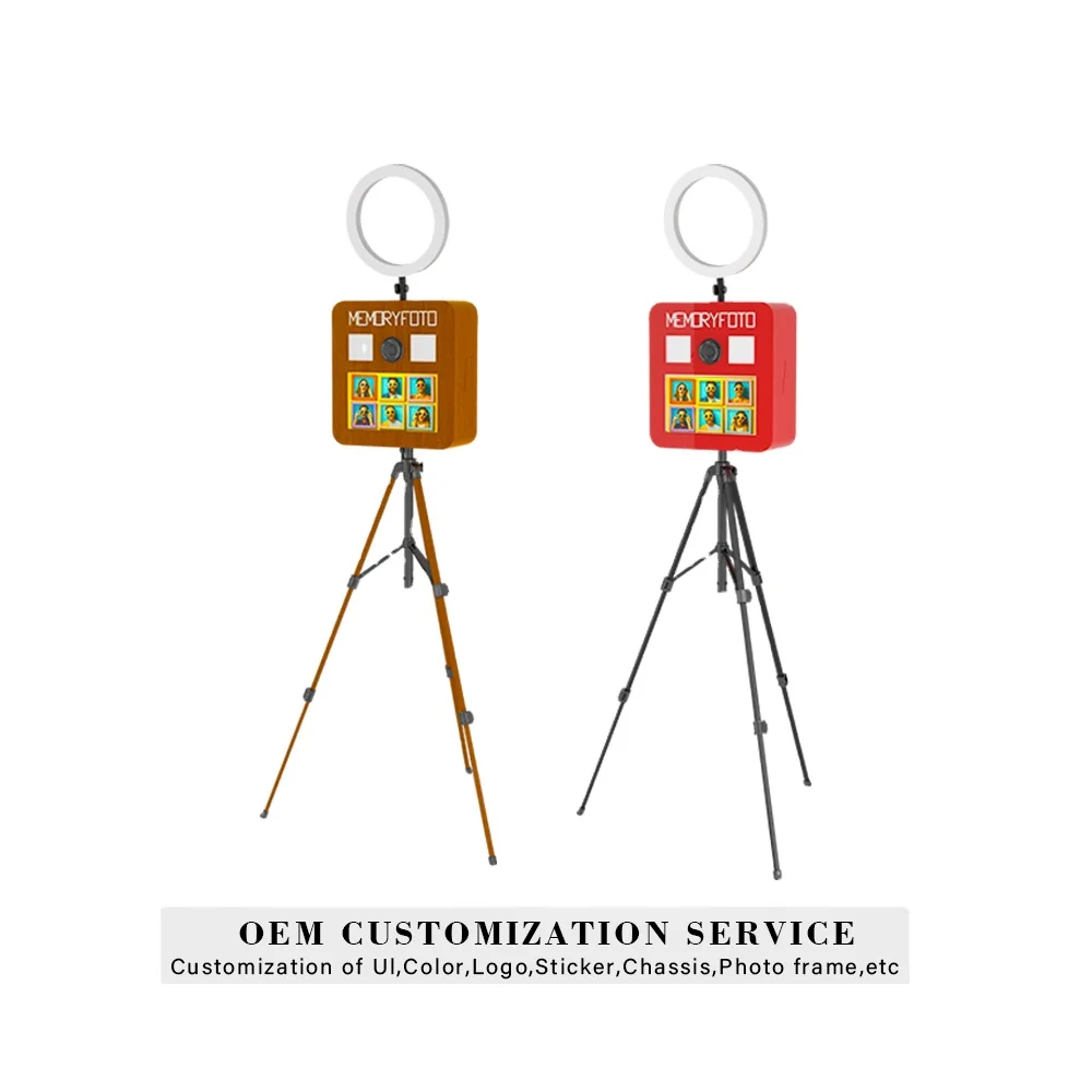 CustomizePortable Adjustable Interactive Photo Sticker Booth Fast Capture For Camera & SLR Compatible Devices