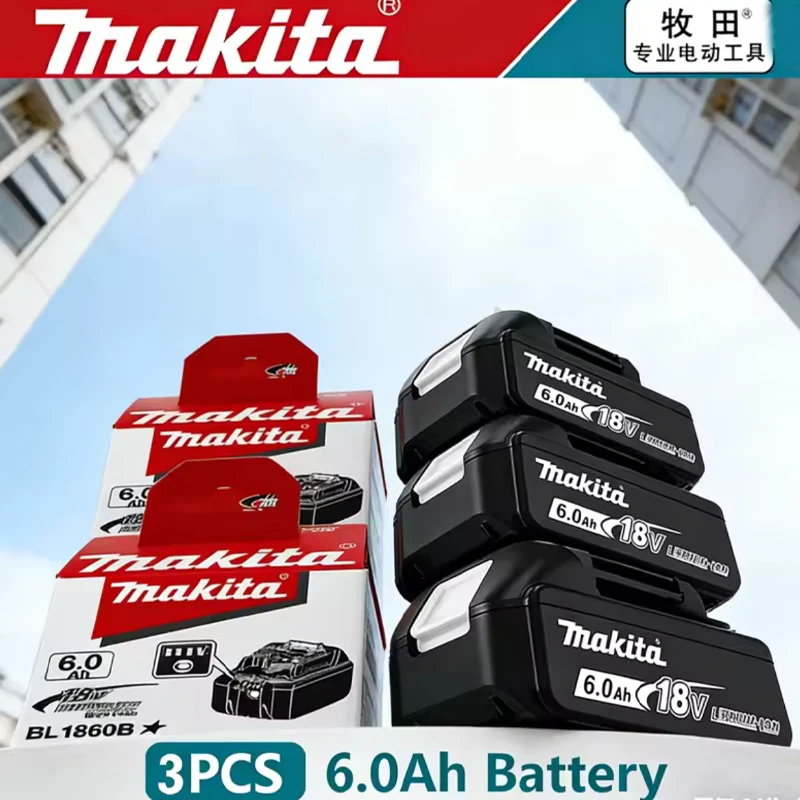 Batteria al litio di ricambio 100% originale Makita 6Ah/5Ah/3Ah per batteria Makita 18V BL1840 BL1830B BL1850B BL1850 BL1860 BL1815