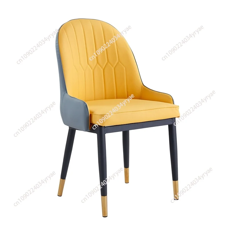 

Nordic Dining Chair Solid Wood Leather Armchair Restaurant Backrest Stool Home Furniture Soft Makeup Vanity Chair Home Furniture