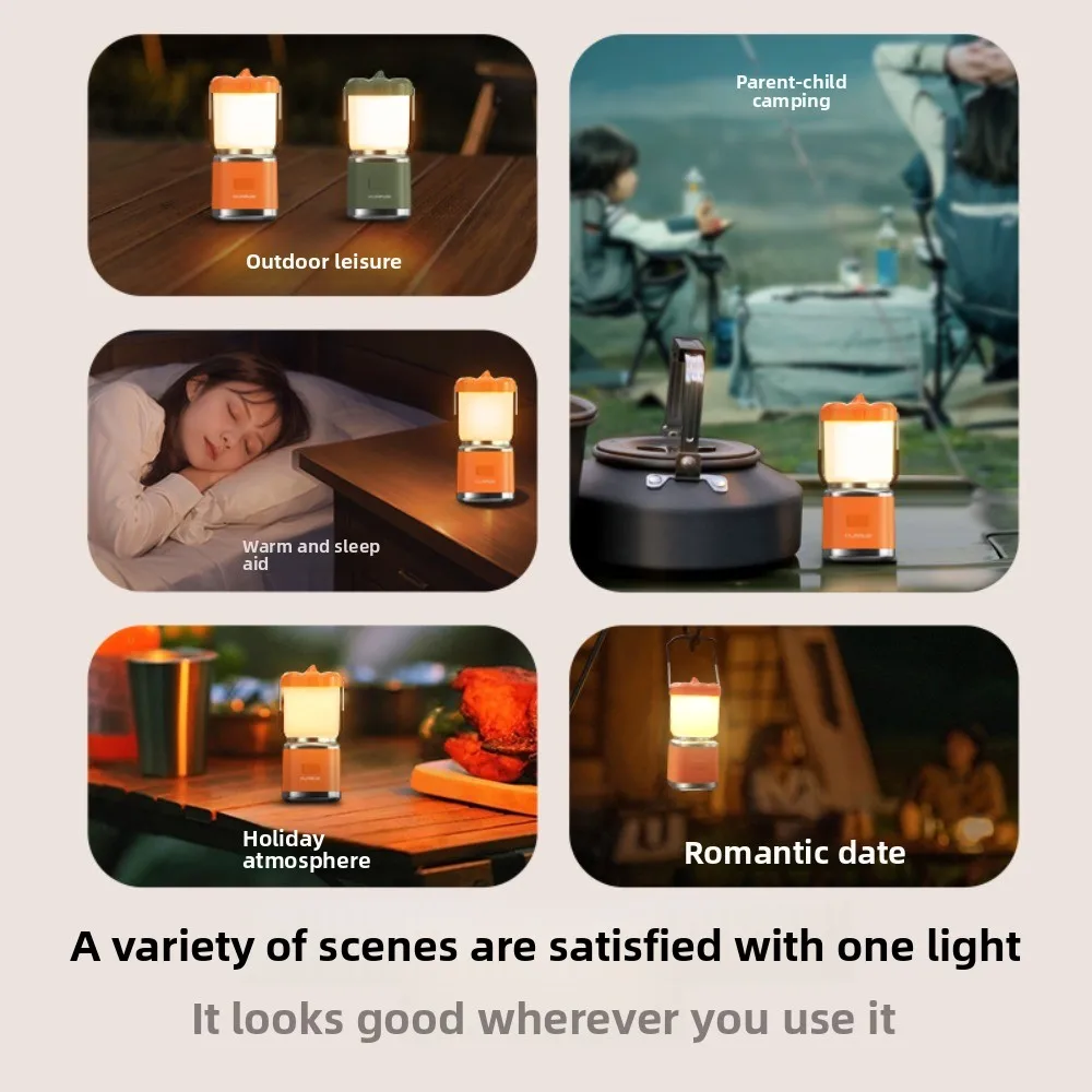 Camping Light CL8 Outdoor Atmosphere Light Pumpkin Light Eye Protection Rechargeable Canopy Tent Light Pumpkin Light Collection