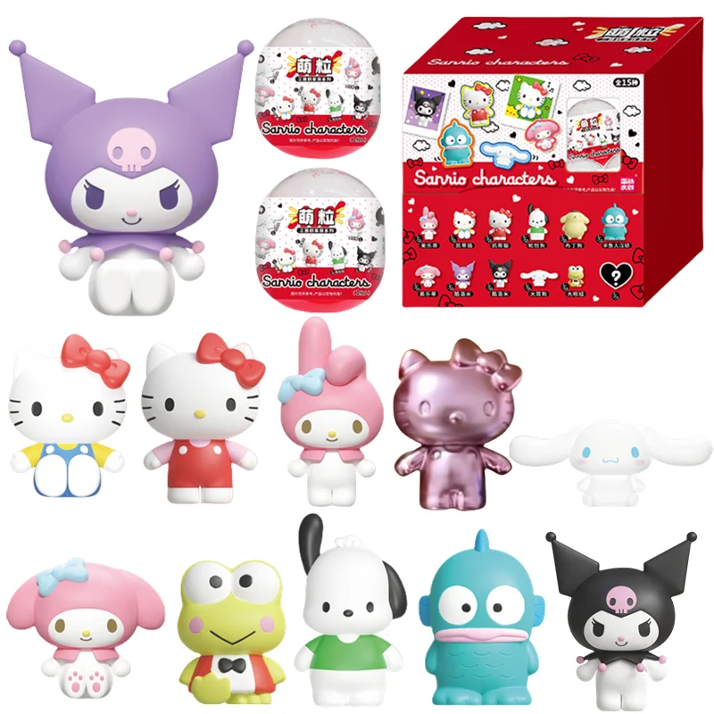 

JANDOOM Sanrio Kuromi Hello Kitty Melody Cinnamoroll Pochacco Hangyodon аниме фигурка рисовая кукла слепая коробка игрушка подарок на день рождения