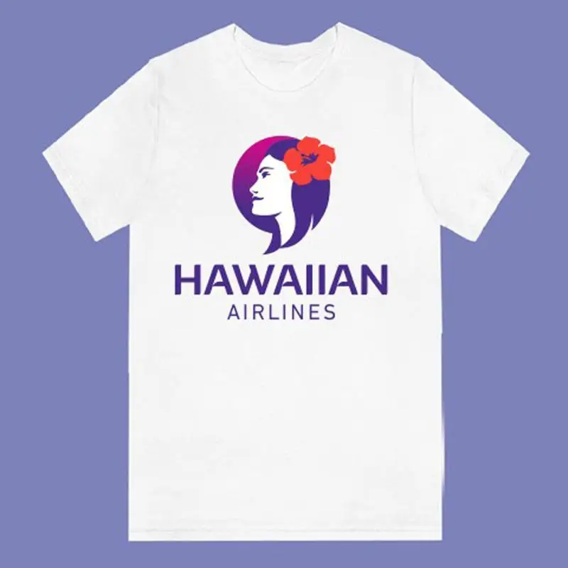 Camiseta blanca para hombre Hawaiian Airlines talla S-3XL
