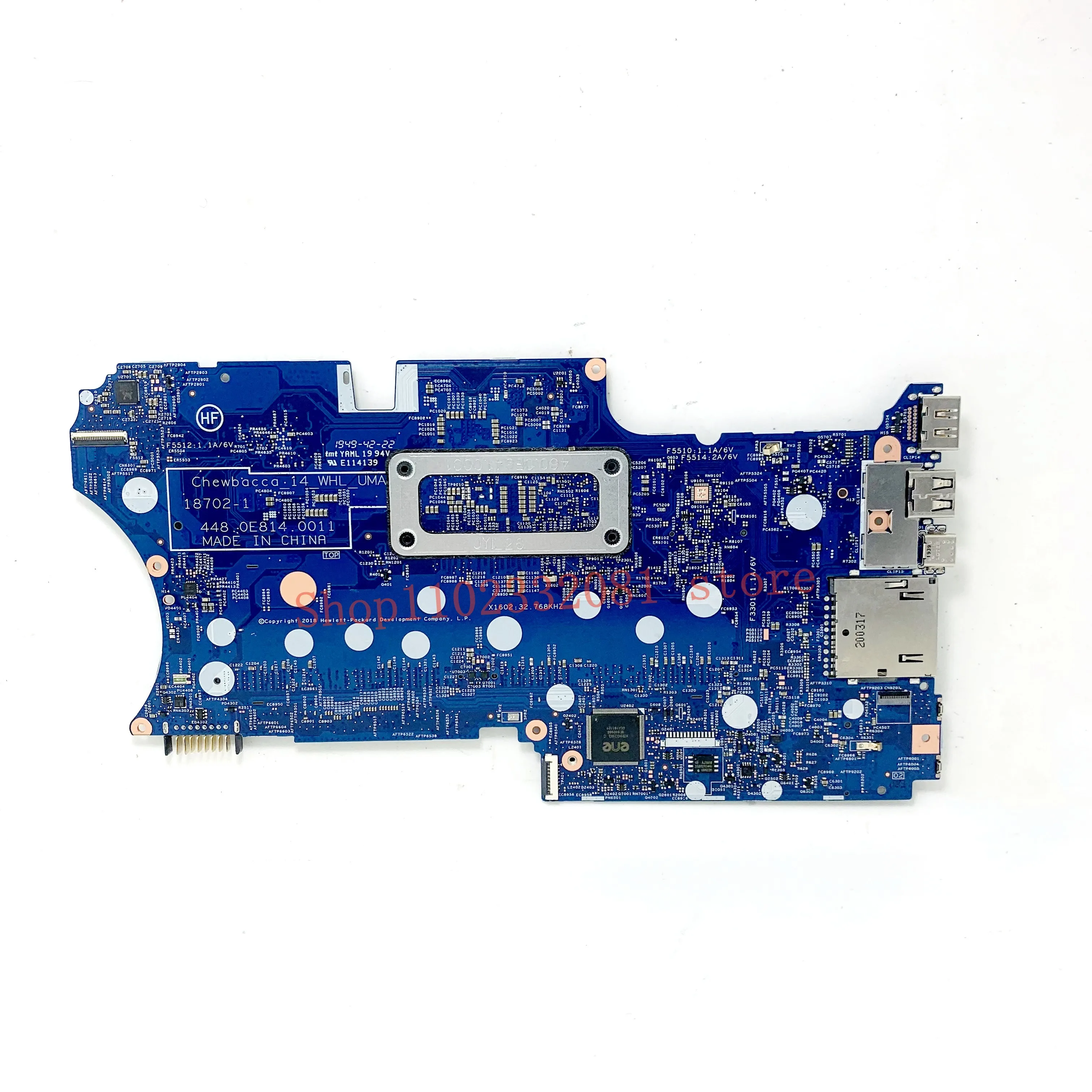 Laptop Motherboard L36455-001 L36455-601 L37630-001 For HP 14-CD 448.0E814.0011 18702-1 With SRFFX I5-8265U CPU 100% Tested Good