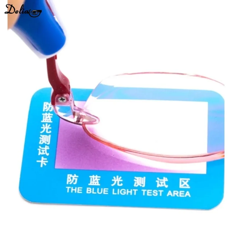 PVC Anti-Blue Light Test Card Test Light Glasses UV Test Accessories Card Blue Light Detection Card Generator Cards