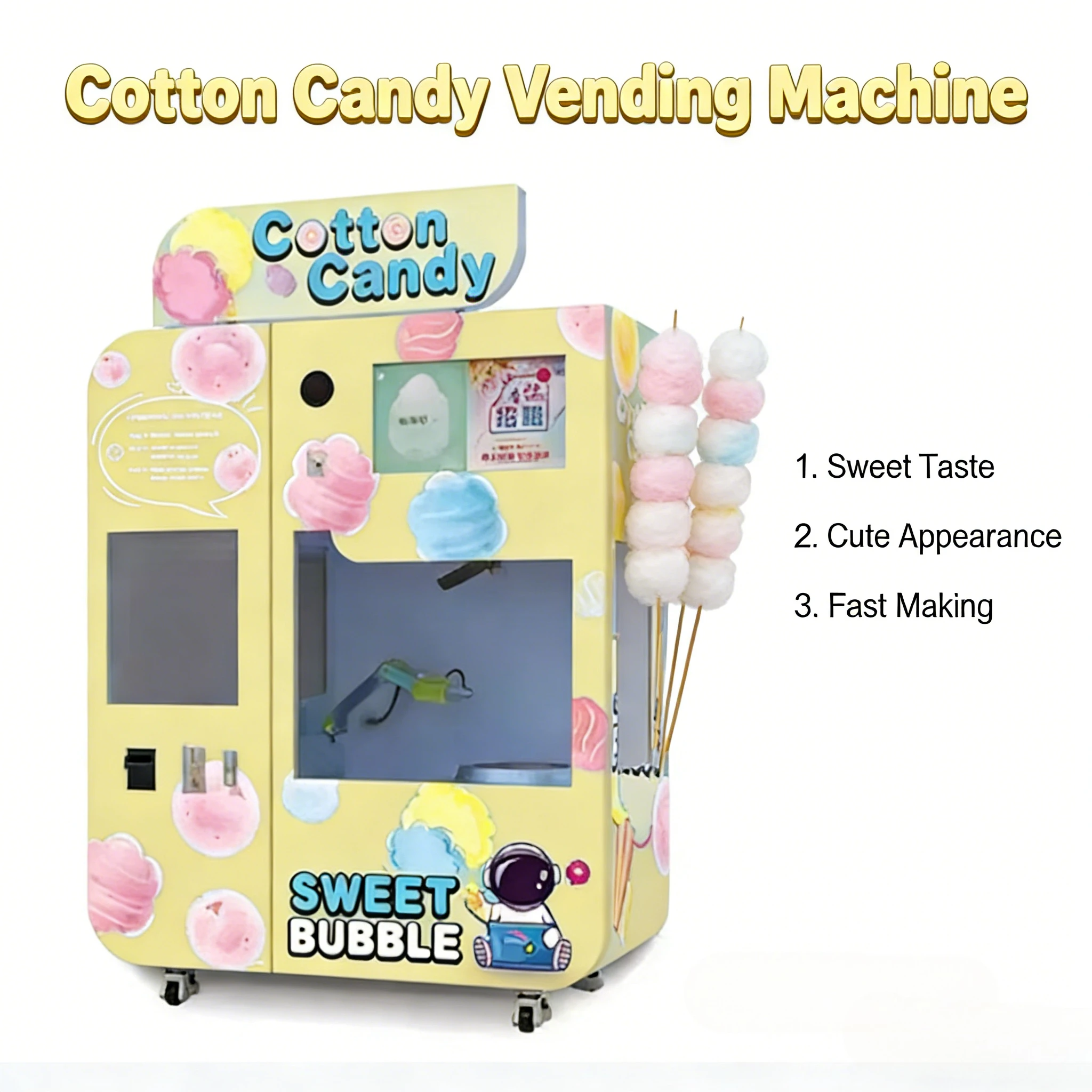 Customized High Quality Vending Machine For Cotton Candy - Reliable And User-Friendly Sugar Floss Dispenser