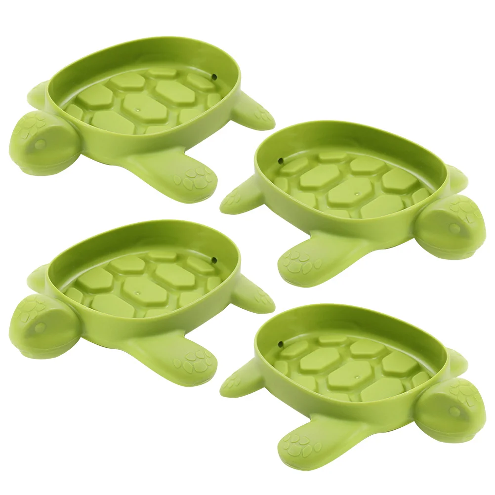 

4pcs Tortoise Shaped Dish Self-Draining Soap Holder Tray For Bathroom Shower Kitchen Sink Bar Soap Storage Drying Container