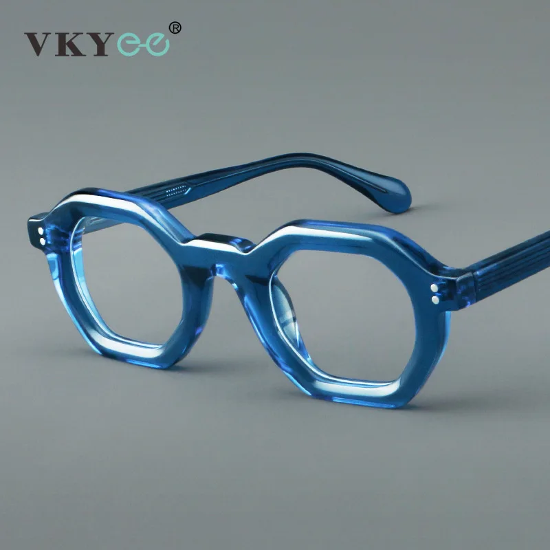 VICKY Simple New Retro Personalized Geometric Design Men Women Anti-blue Light Reading Glasses Can Be Customized Prescription