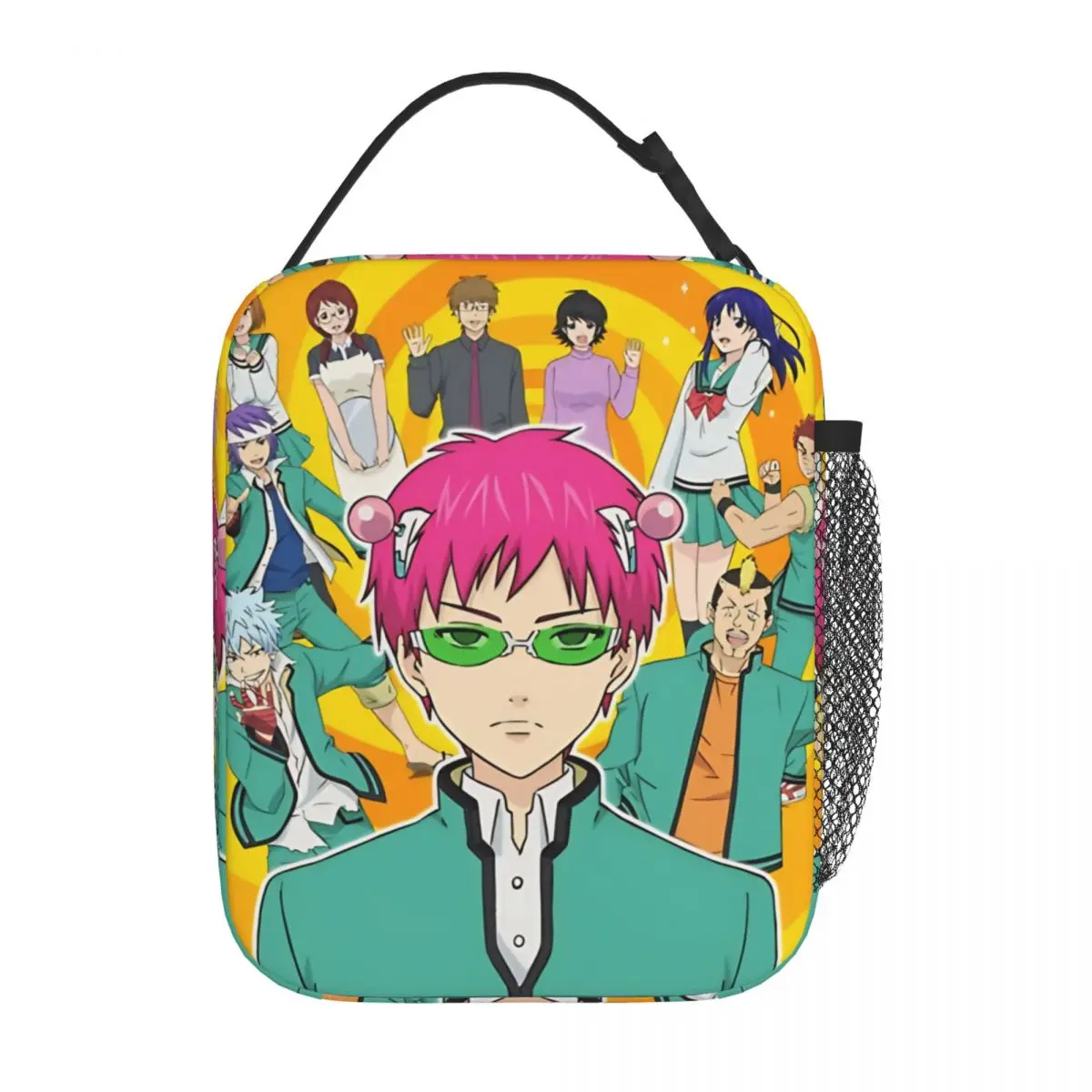 Saiki Kusuo Life Insulated Lunch Bag Large Lunch Container Cooler Bag Tote Lunch Box Work Travel Food Storage Bags