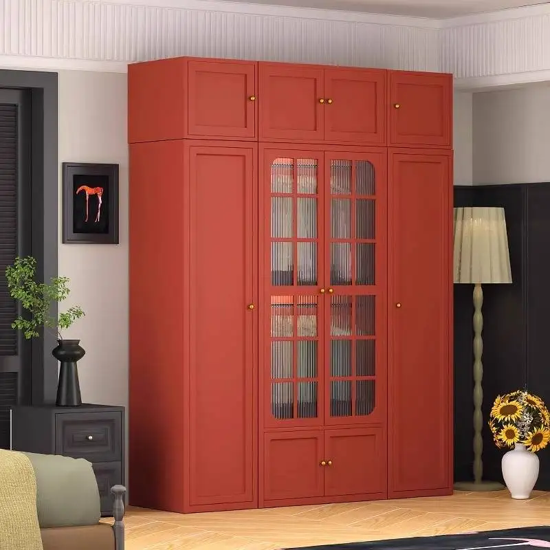 السكك الحديدية خزائن خمر الكبار معلقة الحديثة خلع الملابس الدولاب خزائن تخزين الصالات Armario دي روبا الأثاث للمنزل #1