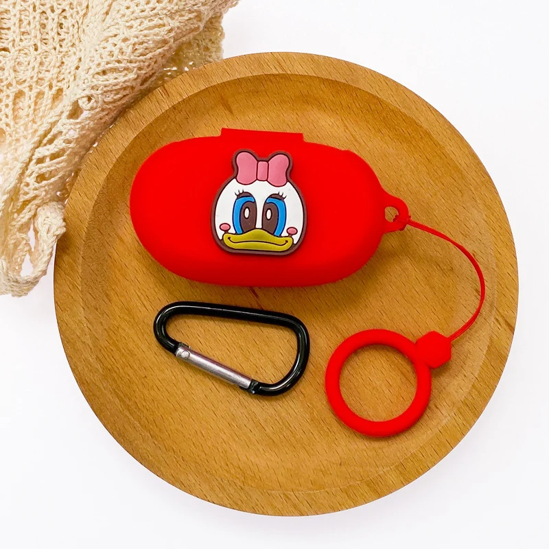 만화 디즈니 이어폰 케이스, 자브라 엘리트 7 프로용, 실리콘 무선 블루투스 이어버드 충전 박스, 끈 포함 보호 커버