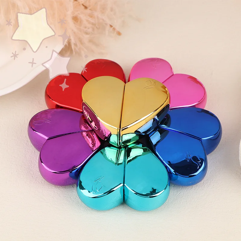 25ML Heart Shaped Perfume Bottle Travel Spray Glass Empty Refillable Bottle Perfume Mist Atomizer Portable Cosmetics Container