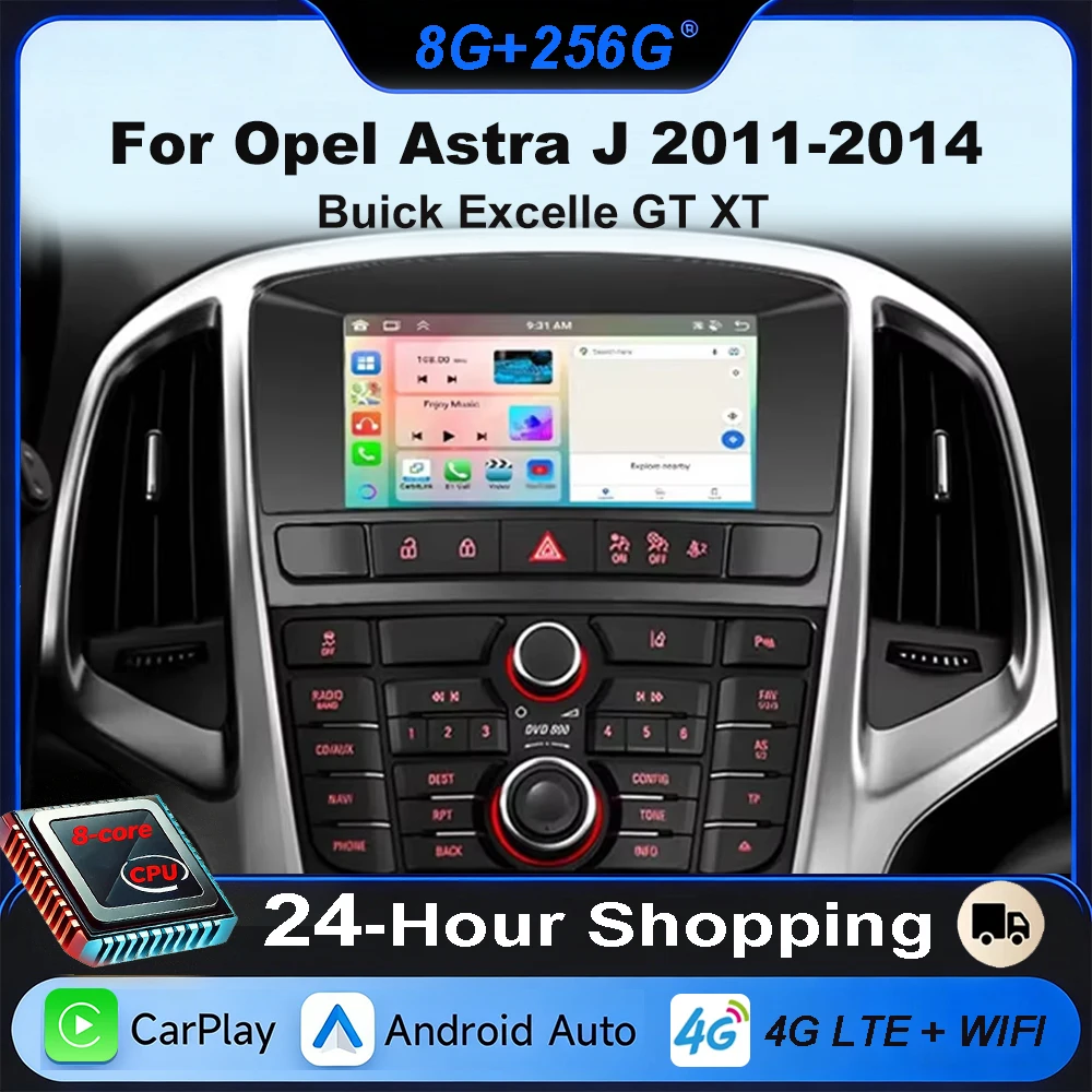 

7inch Car Radio For Buick Excelle GT XT Opel Astra J 2010-2013 CD300 CD400 Carplay Android Auto Stereo Multimedia Autoradio QLED