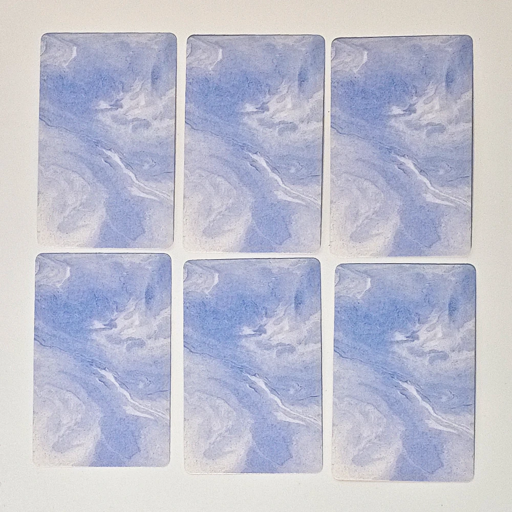 36 Stück Lenormand-Karten mit Aquarellmotiv, 9 x 6 cm, gedruckt auf 350 g/m2, doppelt geprägter Karton, Scrying Ink Lenormand Deck