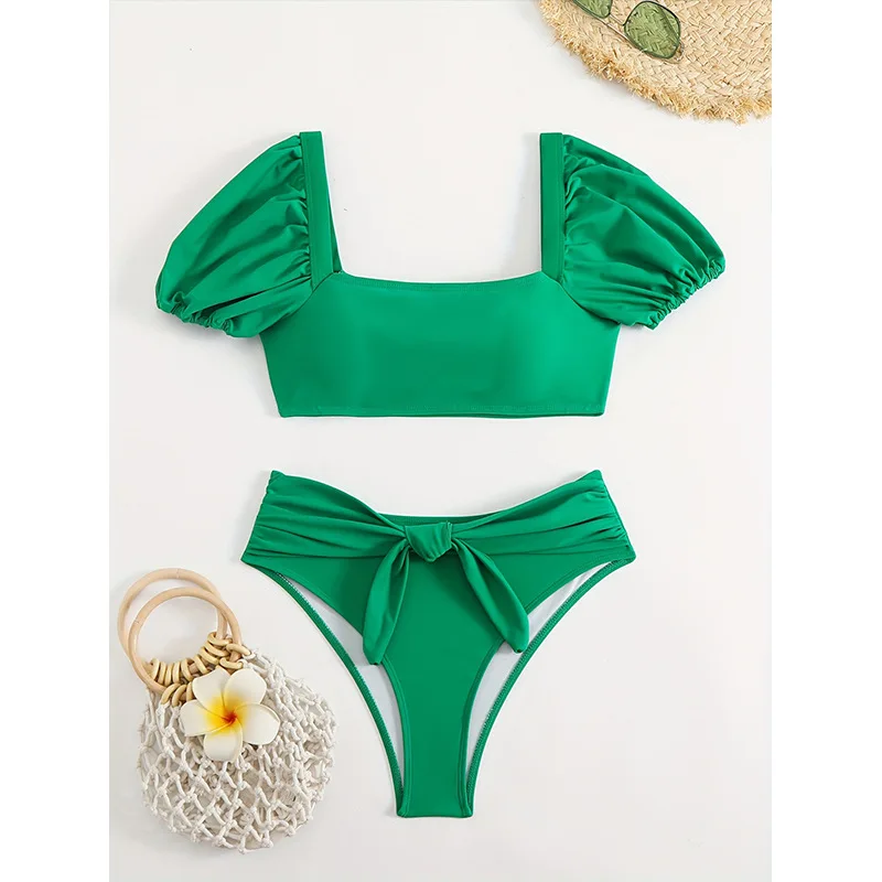 

Сексуальные стринги с высокой талией, бикини, сексуальные женские купальники, женские купальники, комплект бикини 2025 года, купальный костюм с короткими рукавами, пляжная одежда, бикини