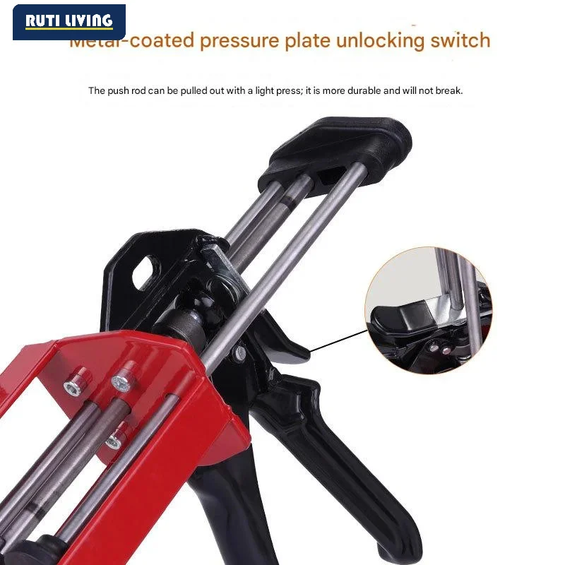 1PC Double Tube 400:1 Glue Gun Upgrade Manual Assisted Hydraulic Universal Group Beauty Sewing Gun Tool