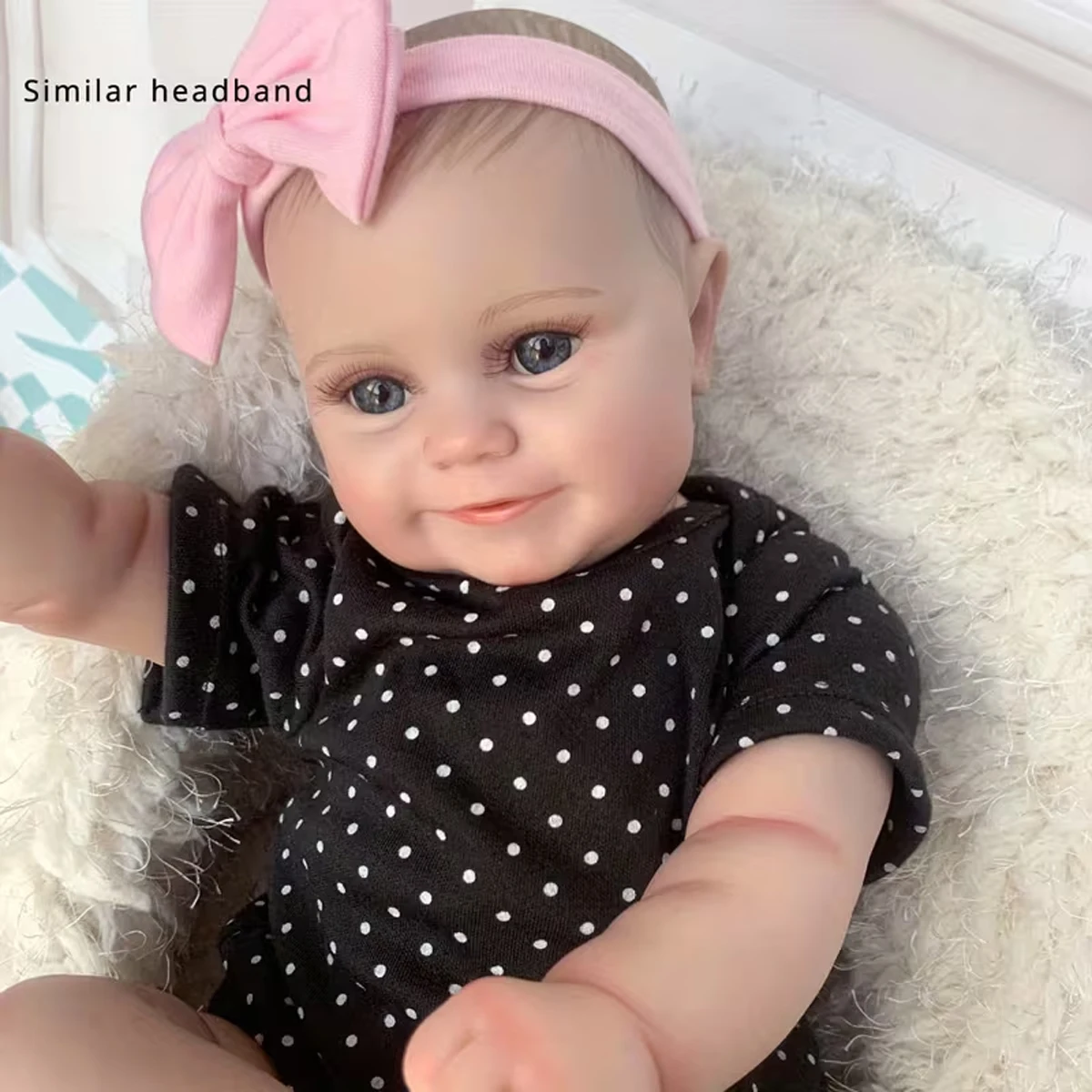 

JOYORA Reborn Baby Girl Doll Realistic And Vivid Full Silicone Vinyl Fabric Body Vitality Newborn Doll Birthday/Christmas Gift