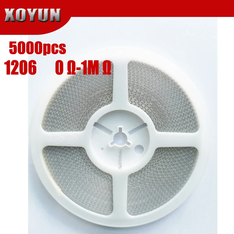 5000Pcs 1206 SMD resistor 0R ~ 10M 1/2W 0 1 10 100 150 220 330 ohm 1K 2.2K 10K 100K 0R 1R 10R 100R 150R 220R 330R