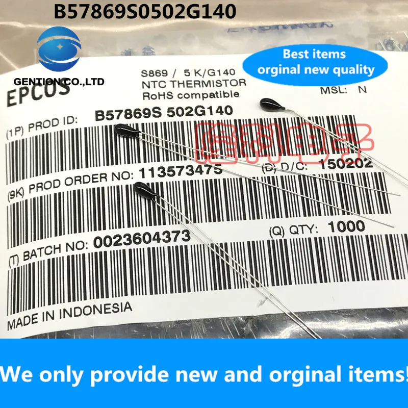 10PCS 100% New original B57869S0502G140 B57869S502G140 NTC 5K S869 thermistor imported from Germany