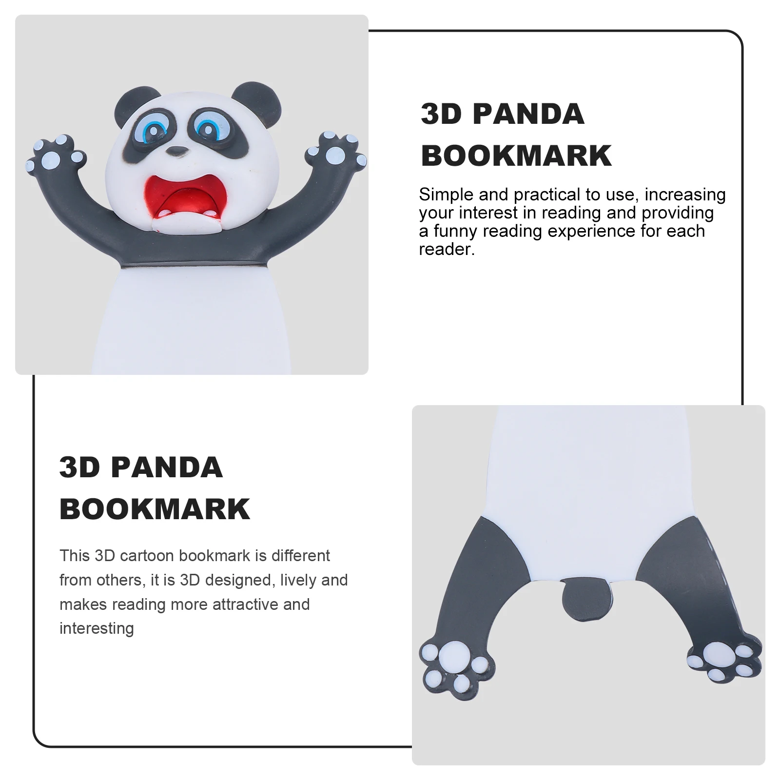 علامة مرجعية ثلاثية الأبعاد على شكل حيوانات مقاومة للماء من البلاستيك قابلة لإعادة الاستخدام إشارات مرجعية لطيفة للطلاب والأطفال ملحقات قراءة مفعمة بالحيوية هدية قرطاسية مضحكة