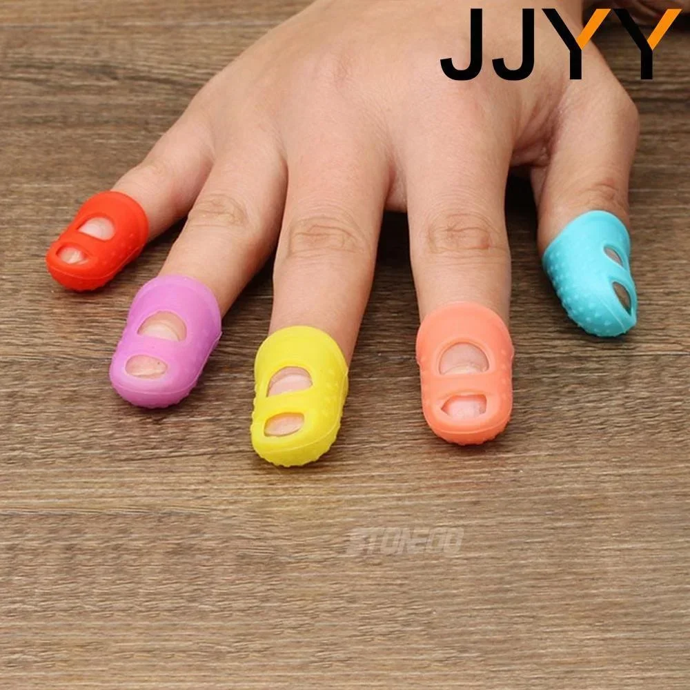 5 Piece Multi-functional Silicone Guitar Protective Gloves Hollow Breathable Hand-stitched Finger Training Accessories