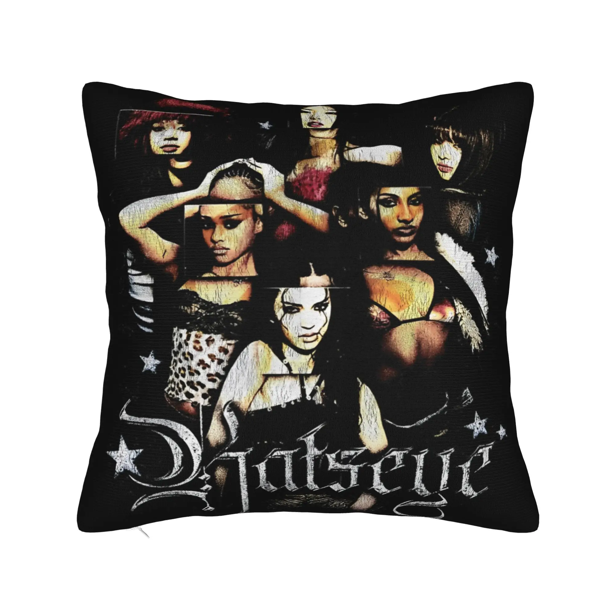 Katseye Crack Style Band Pillowcases  Retro Trendy Pillow Case For Couch Sofa Bedroom Custom Pillow Cover