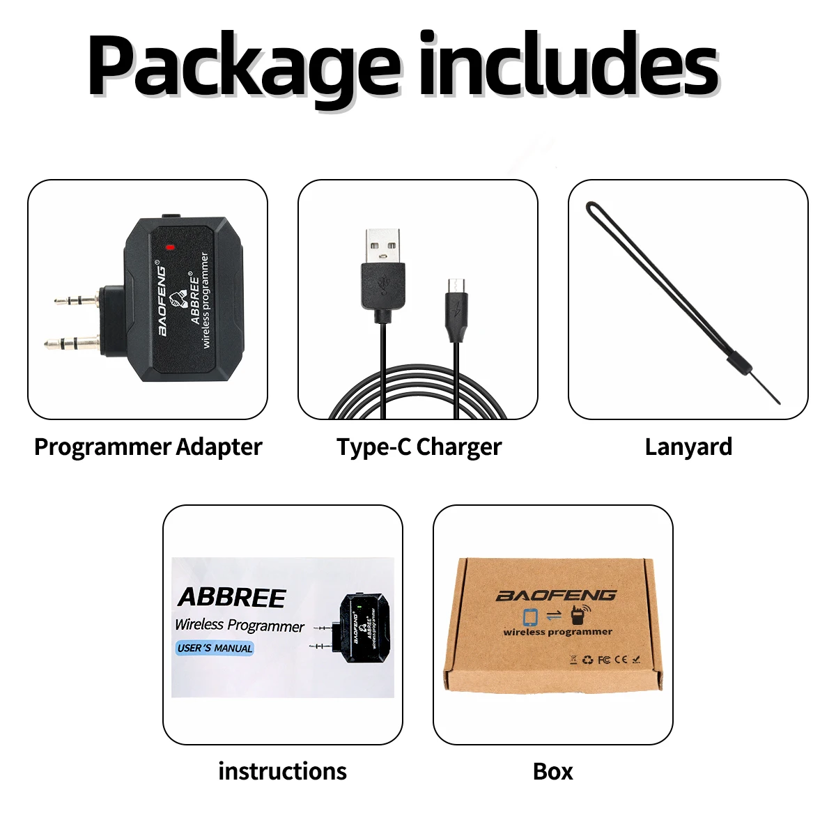 Walkie Talkie sem fio Bluetooth, programador Plug and Play, sem driver, Release Phone App, programação para UV-5R, BF-888S, Quansheng, UV-K5